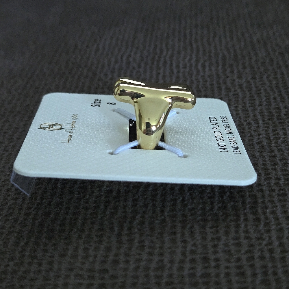 House🏠 of Harlow 1960 Chunky Gold "K" Initial Ring💍 - Picture 13 of 15